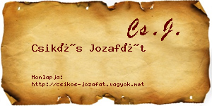 Csikós Jozafát névjegykártya